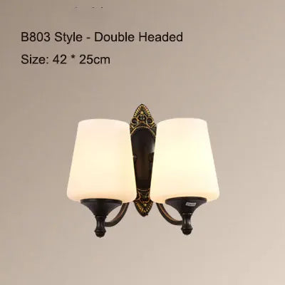 Sophie Retro Dual Head Wandleuchte aus satiniertem Glas E27 Nordisches Licht