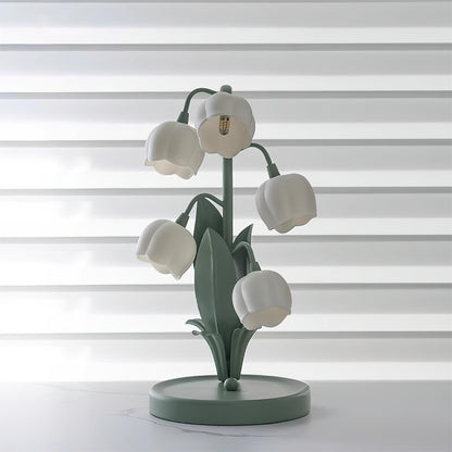 Élodie Orchideenblüten-Tischleuchte mit künstlerischem Blumendesign