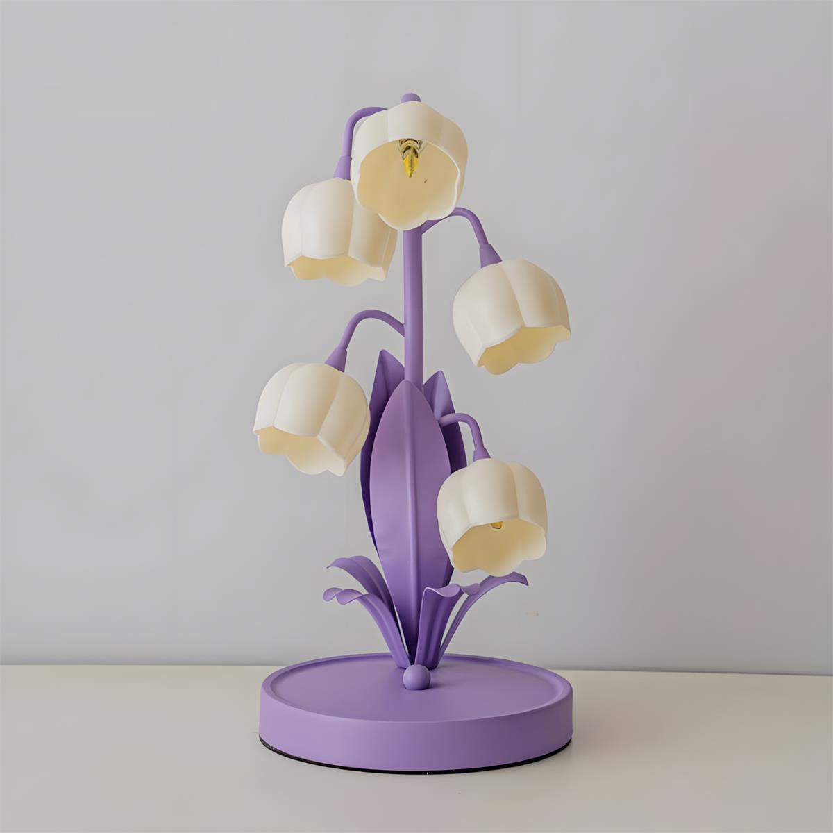 Élodie Orchideenblüten-Tischleuchte mit künstlerischem Blumendesign