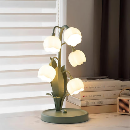 Élodie Orchideenblüten-Tischleuchte mit künstlerischem Blumendesign