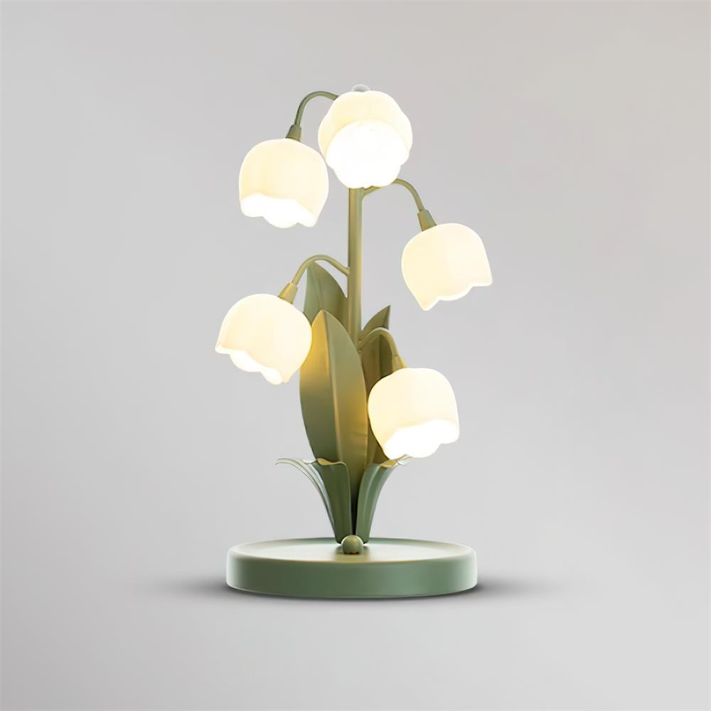 Élodie Orchideenblüten-Tischleuchte mit künstlerischem Blumendesign