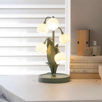 Élodie Orchideenblüten-Tischleuchte mit künstlerischem Blumendesign