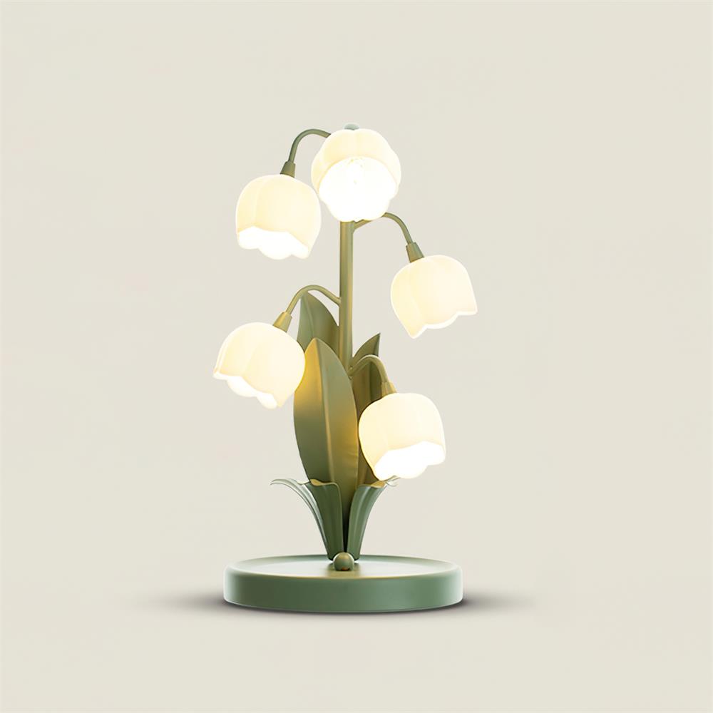 Élodie Orchideenblüten-Tischleuchte mit künstlerischem Blumendesign