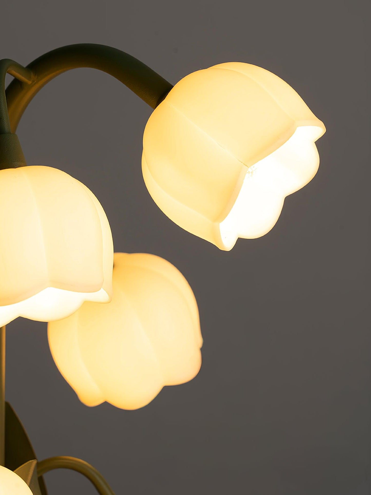 Isabelle Orchid Wall Lamp with Green Leaves and Three-Color LED