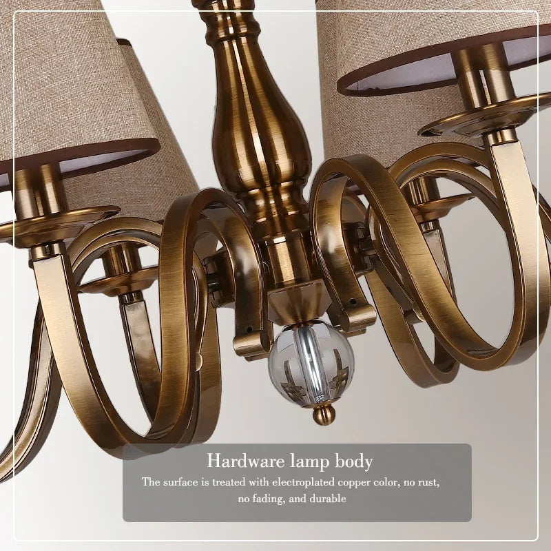 Luxury Classic LED Chandelier Light for Living and Dining Room