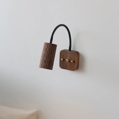 Élodie Walnut Wood LED Wall Lamp 30cm