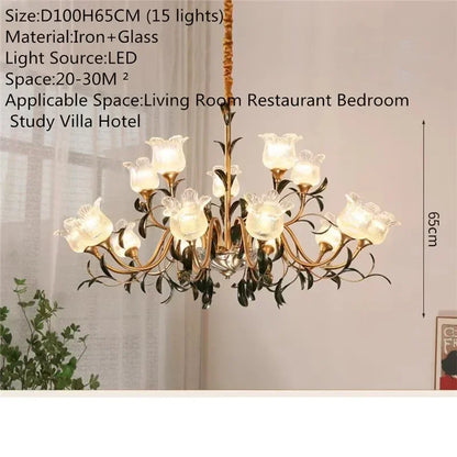 Französische Retro-Kristall-Pendelleuchte für Wohnzimmer und Restaurant