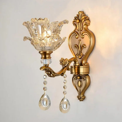 Élise Retro Kristallglas Wandleuchte E14 Europäische Wandlampe