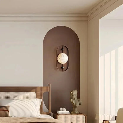 Élodie Soluna Sculpted Marble LED Wall Lamp