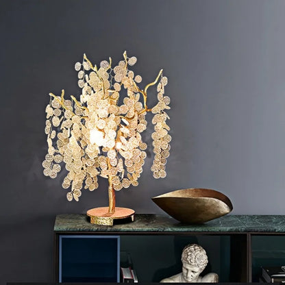 Aurélien Kristallbaumast Goldene LED-Stehleuchte