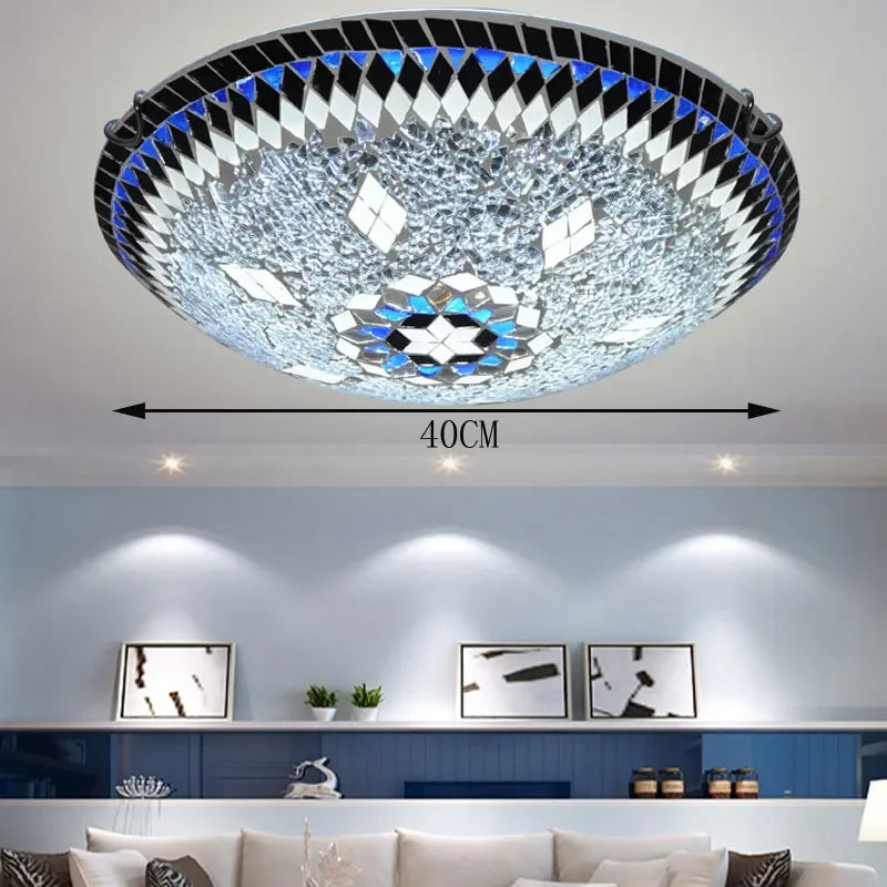 Sofia Turkish Glass Art Ceiling Light LED Fixture