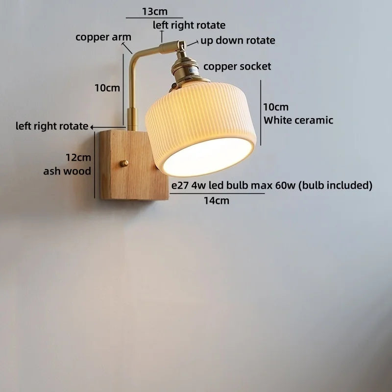 Amélie Vintage Ceramic Flower Wall Light