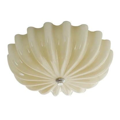 Éloise Medieval Cream Glass Pumpkin Ceiling Light