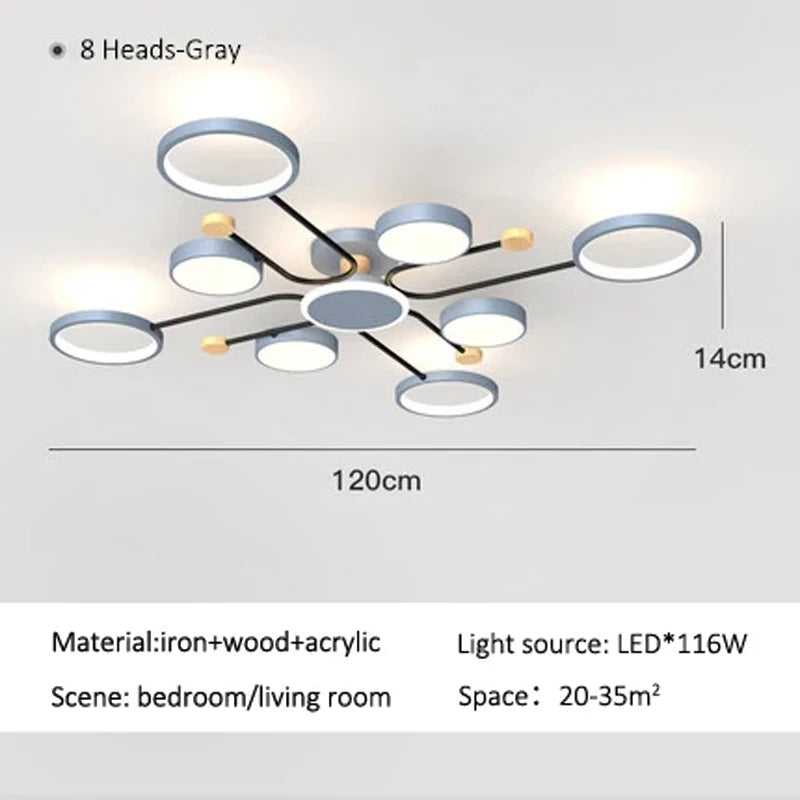 Céline Moderne Multi-Licht LED-Deckenleuchte