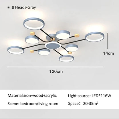 Céline Moderne Multi-Licht LED-Deckenleuchte