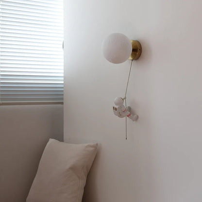 Élise Nordic White Iron LED Wall Lamp Kids Room Decor
