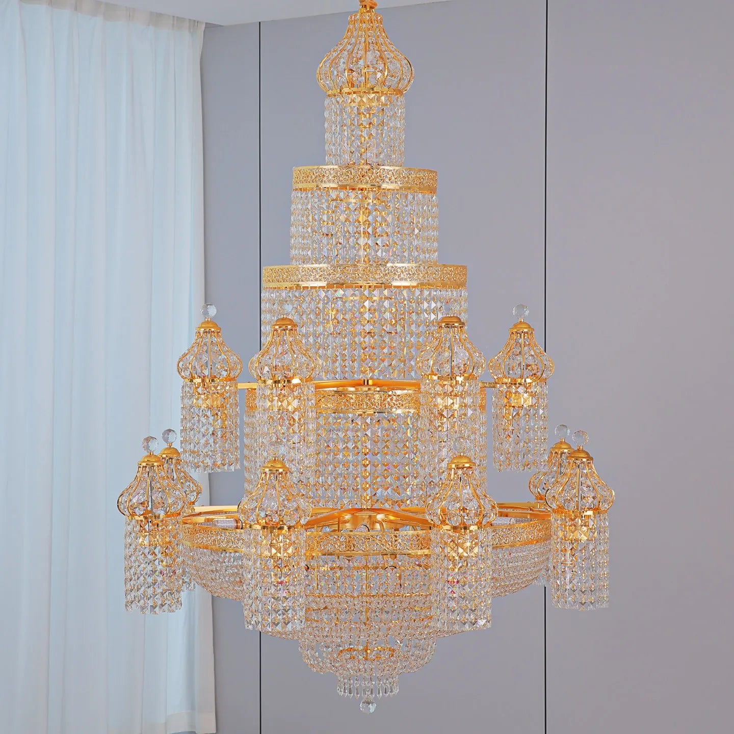 Isabelle Palace Kristallleuchter Luxus Duplex Treppenlicht