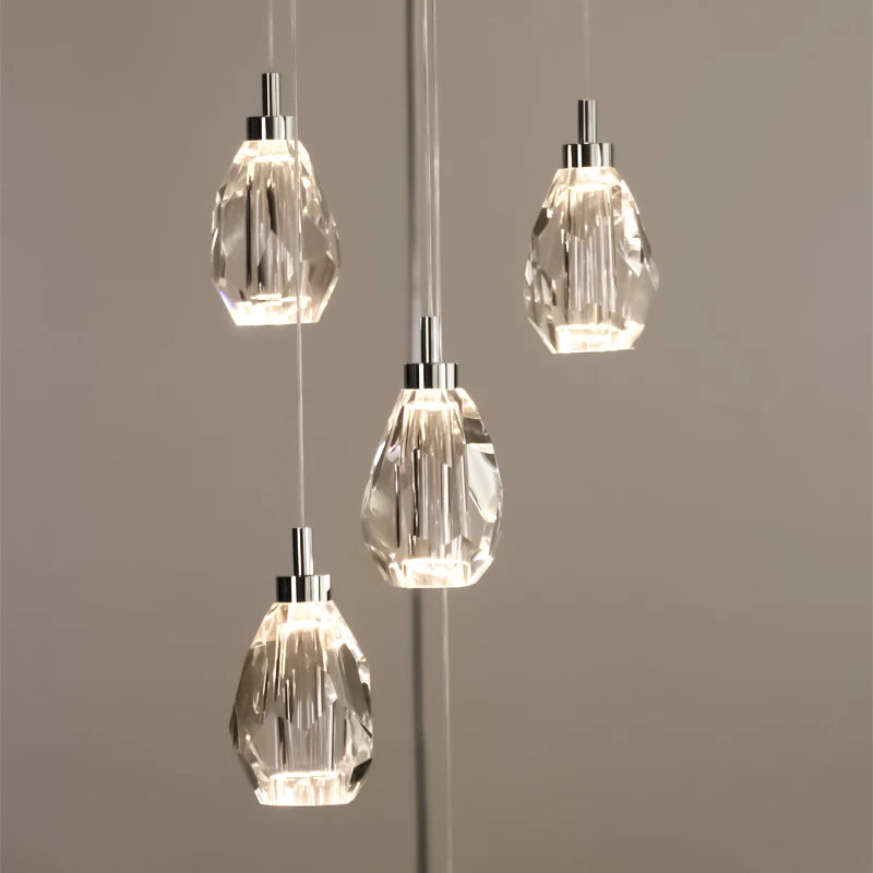 Sophie Crystal Nordic Staircase Pendant Chandelier