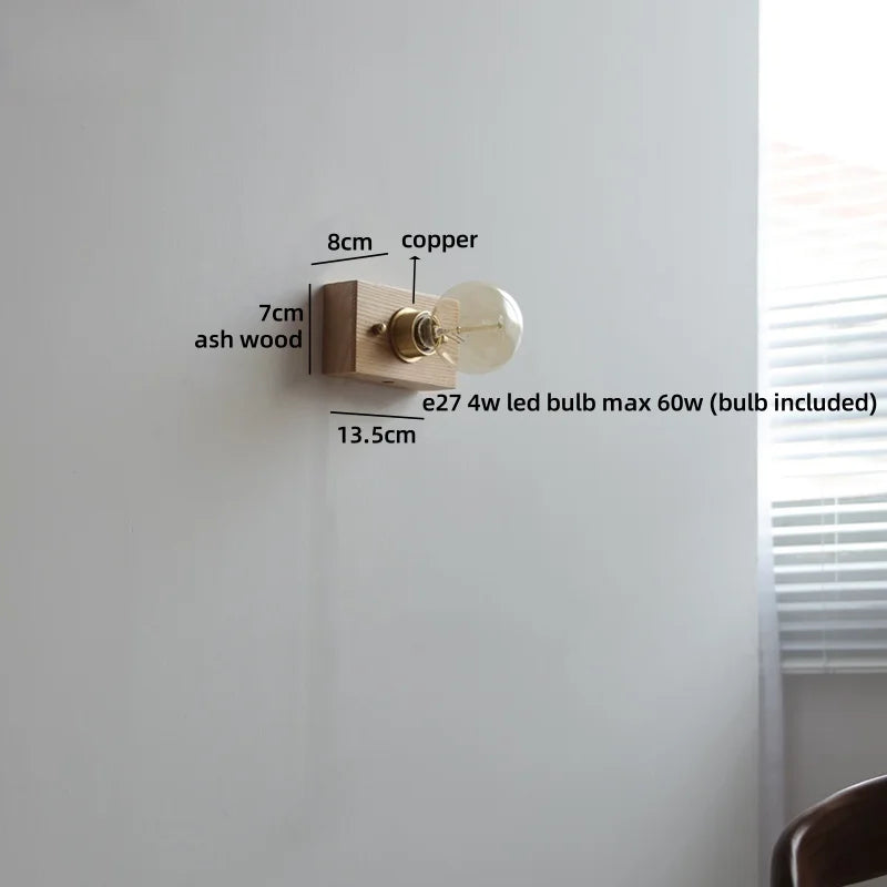 Noémie Wabi Sabi Wood Ceramic Wall Light