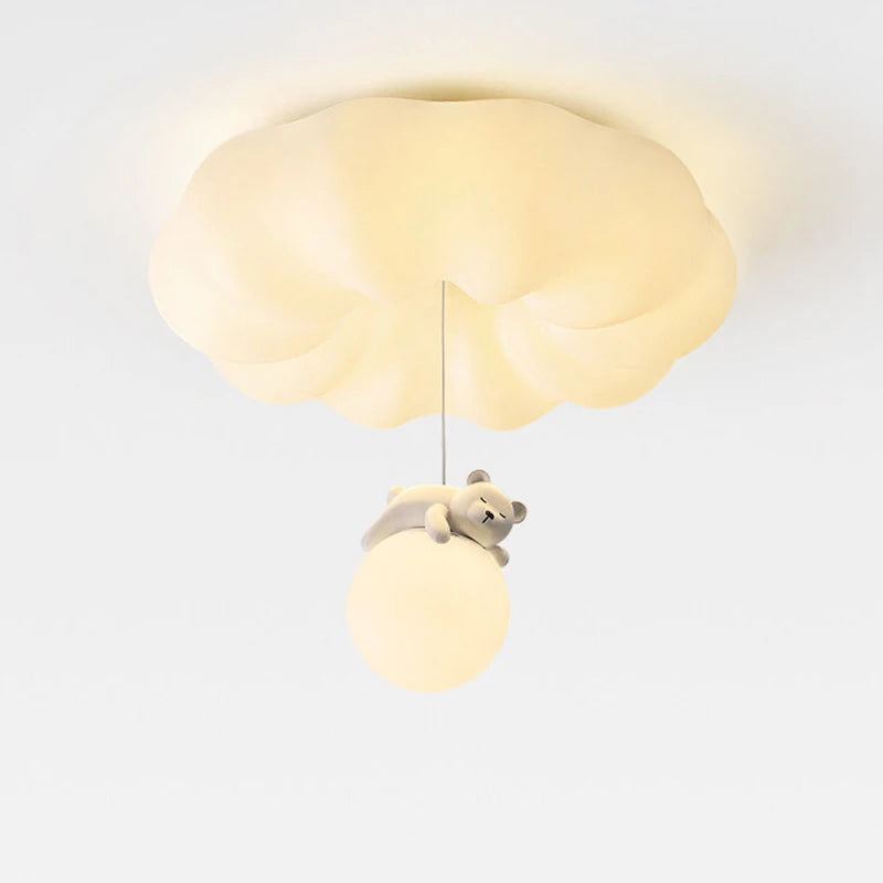 Amélie White Bear Cloud LED-Deckenleuchte Kinderzimmer Dimmbar