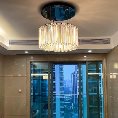 Élise italienische Luxus-Rund-Pendelleuchte Kristall-Deckenlampe