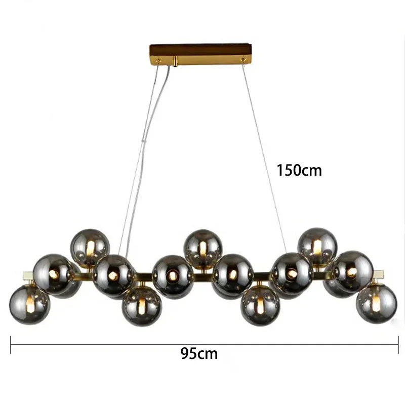 Sophie Glass Bubble Pendant Chandelier for Modern Living Spaces