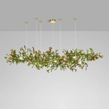 Luxuriöser Ginkgoblatt-Glas-Ast-Kronleuchter