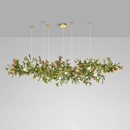 Luxuriöser Ginkgoblatt-Glas-Ast-Kronleuchter