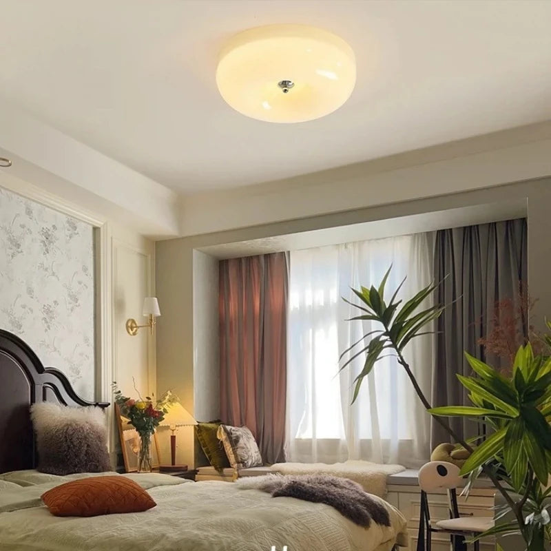 Deckenlampe Camille Französisch Beige Glas Downlight Flur Schlafzimmer