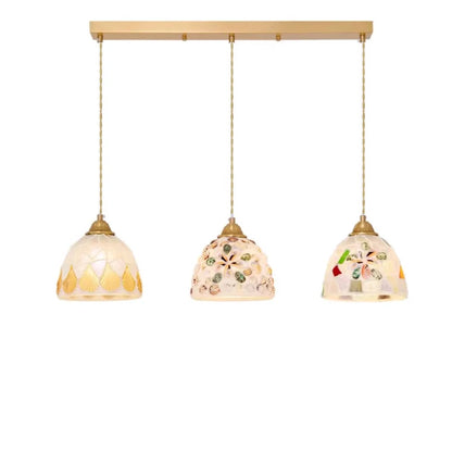 Isabelle Shell Glass Pendant Light Art Deco Bedside Lamp