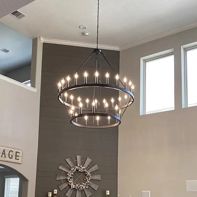 Anouk Wrought Iron Circular Pendant Light for Dining and Living Room