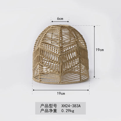 Élise Handwoven Paper Rope Lampshade Pendant E27 Creative Light Shade