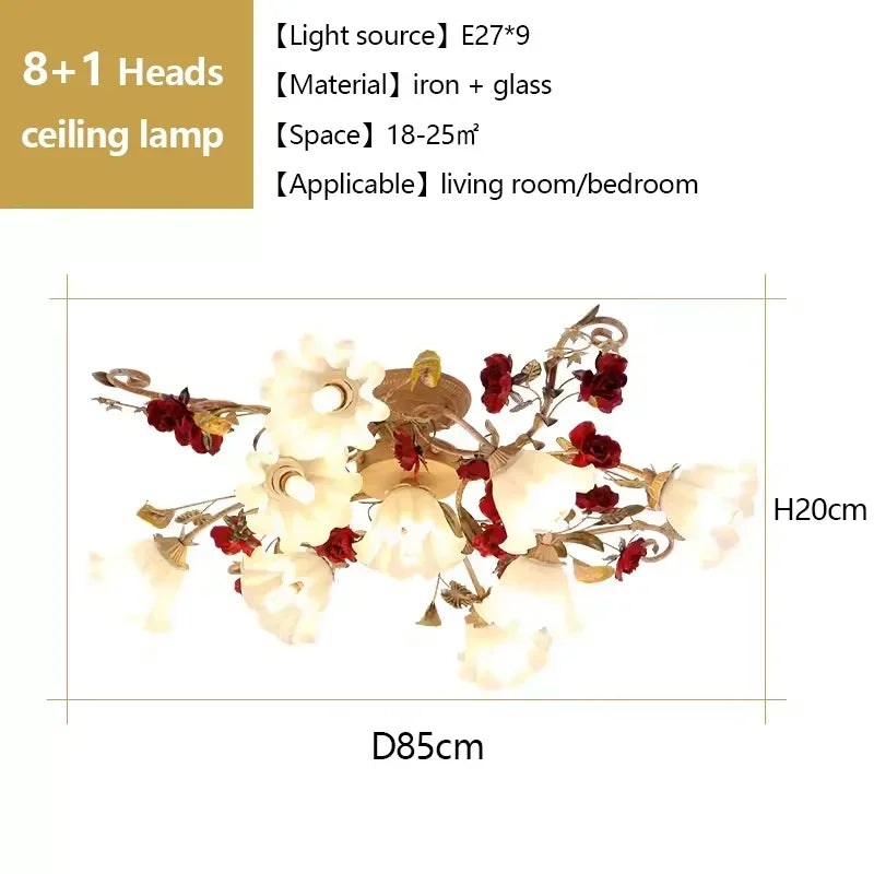Amélie Nordic Flower Kreative Deckenleuchte halbbündig