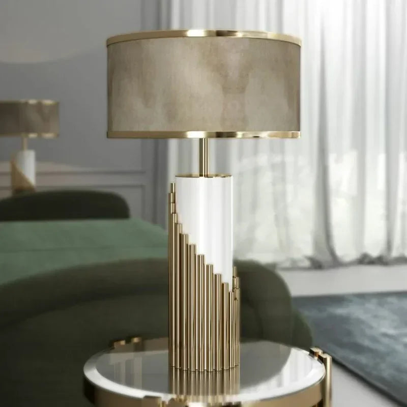 Aurelia Marmor Akzent Luxus Tischlampe
