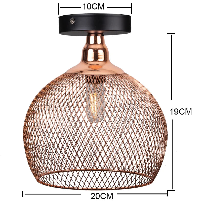 Amélie Nordic Deckenleuchte Vogelkäfig Rose Gold Pendelleuchte
