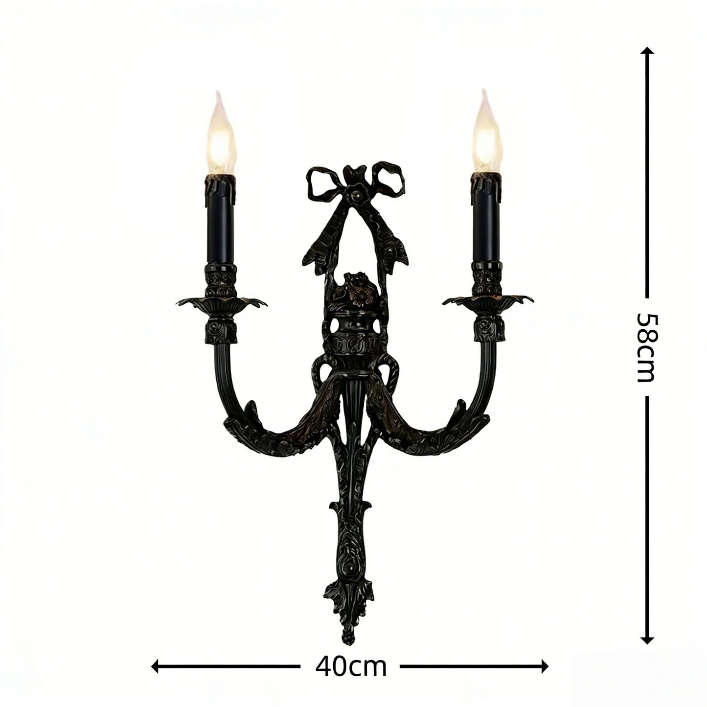 Camille Retro französische Messing-Kristall-LED-Wandleuchte Schlafzimmer-Akzent