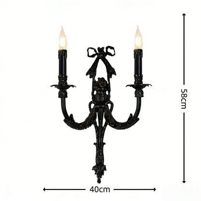 Camille Retro französische Messing-Kristall-LED-Wandleuchte Schlafzimmer-Akzent