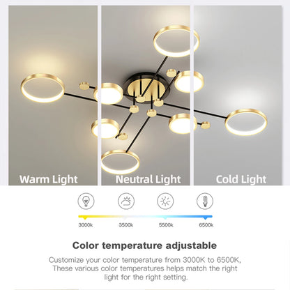 Auriane Nordic Gold Schwarz LED Deckenpendelleuchte