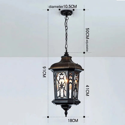 Elodie Outdoor European Pendant Light Waterproof Garden