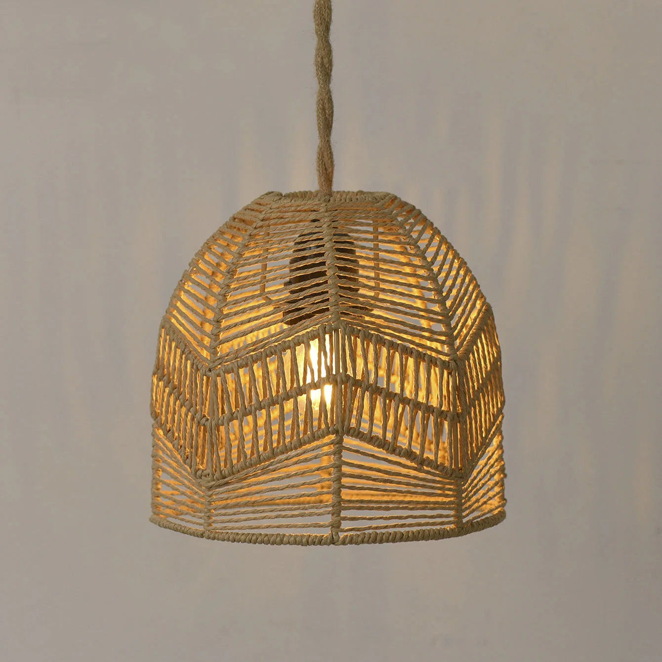Élise Handwoven Paper Rope Lampshade Pendant E27 Creative Light Shade