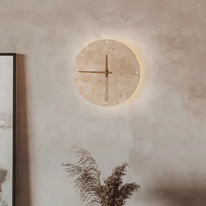 Chloé Travertin Kreisförmige Wandleuchte Wabi Sabi Wandlampe