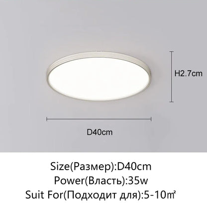 Juliette Ultradünne LED-Deckenleuchte mit Fernbedienung Modern