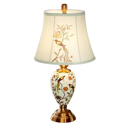 Lucienne Florale Keramik-Nachttischlampe