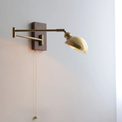 Colette Wood & Copper Adjustable Wall Light