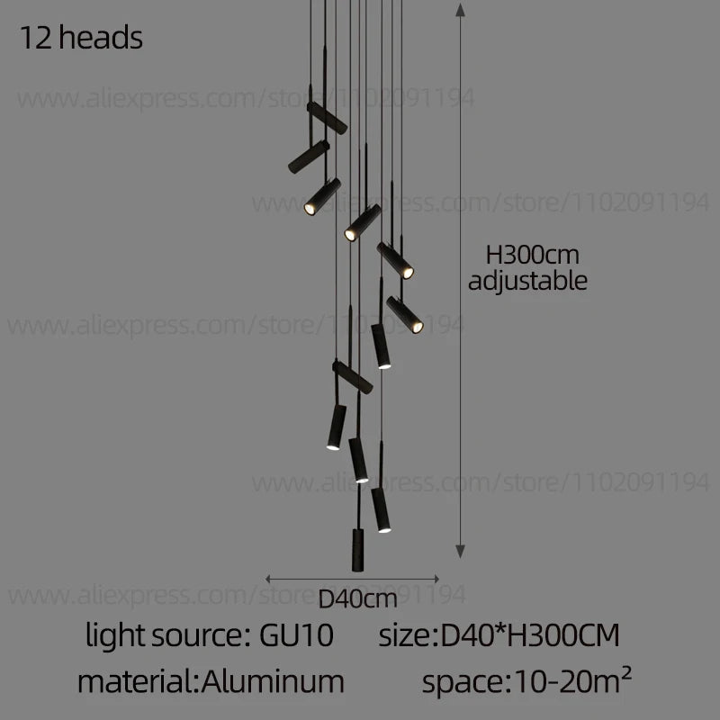 Noémie Moderne Zylindrische LED Pendelleuchte