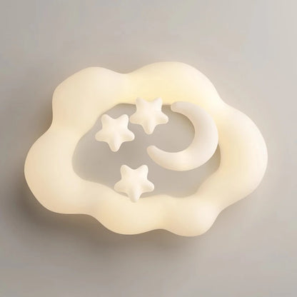 Amélie Cloud LED-Deckenleuchte Kinderzimmer Cremefarben Dimmbar