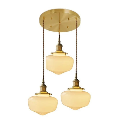 Élodie Glass Pendant Light with Copper Finish
