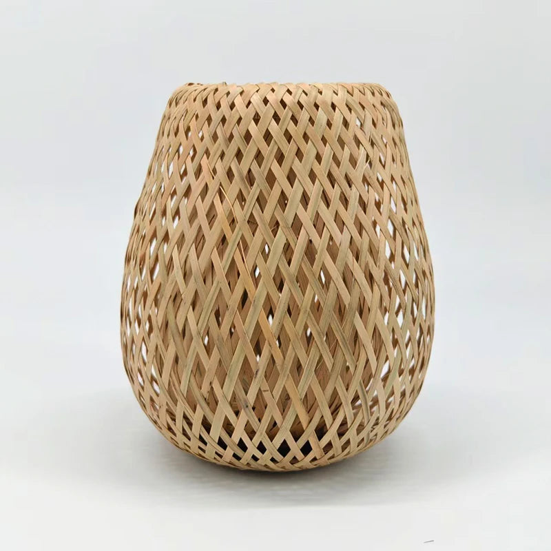 Élise Rural Bamboo Lantern Pendant Light E27 Ceiling Wicker Lamp