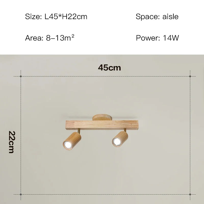 Élise Japanische Moderne Holz LED Deckenstrahler Kronleuchter