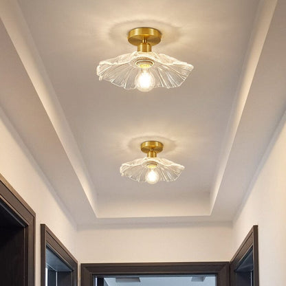 Amélie Flower Glass Semi-Flush Ceiling Light